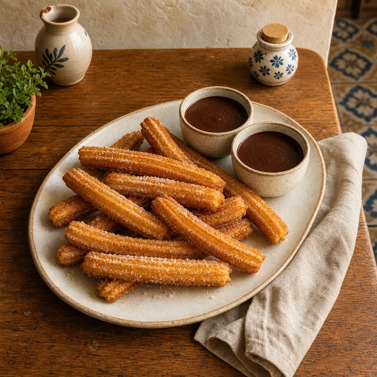 Churros with Spanish Hot Chocolate
