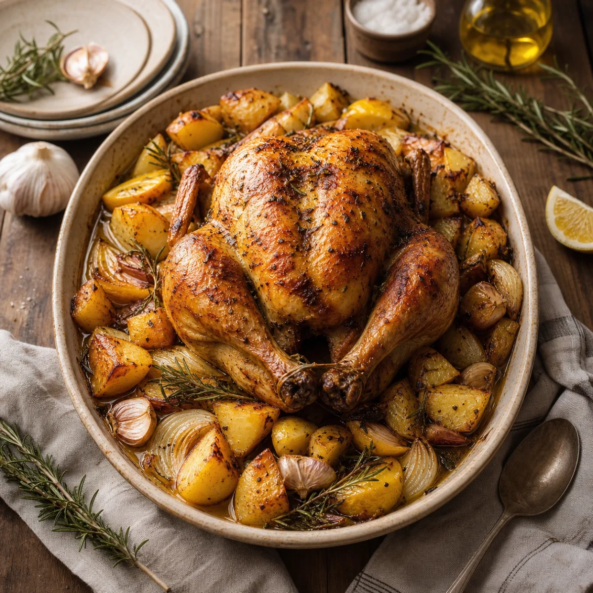 Roast Chicken with Potatoes